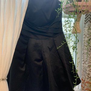 David's Bridal size 10 black strapless dress